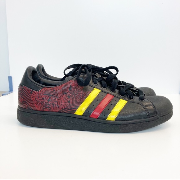 adidas Other - Adidas Black Red And Yellow Art Superstars